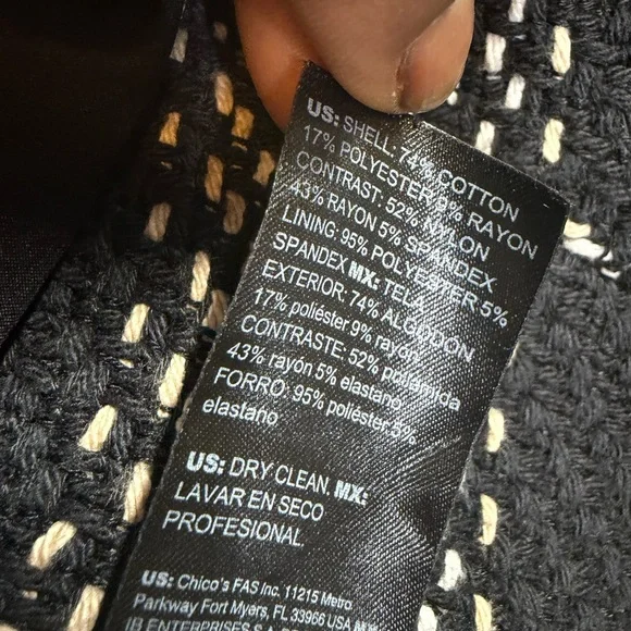 White House Black Market Black and White Plaid Blazer Textured Career Workwear - Picture 8 of 16